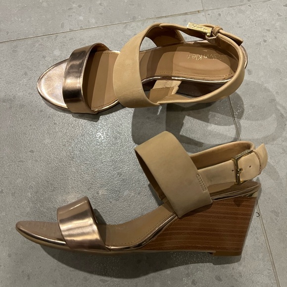 Calvin Klein Wedge Sandals - Picture 2 of 3